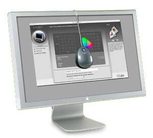 A Monitor Calbration device on screen and ready