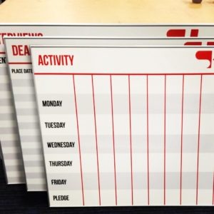 Printed Magnetic Whiteboards